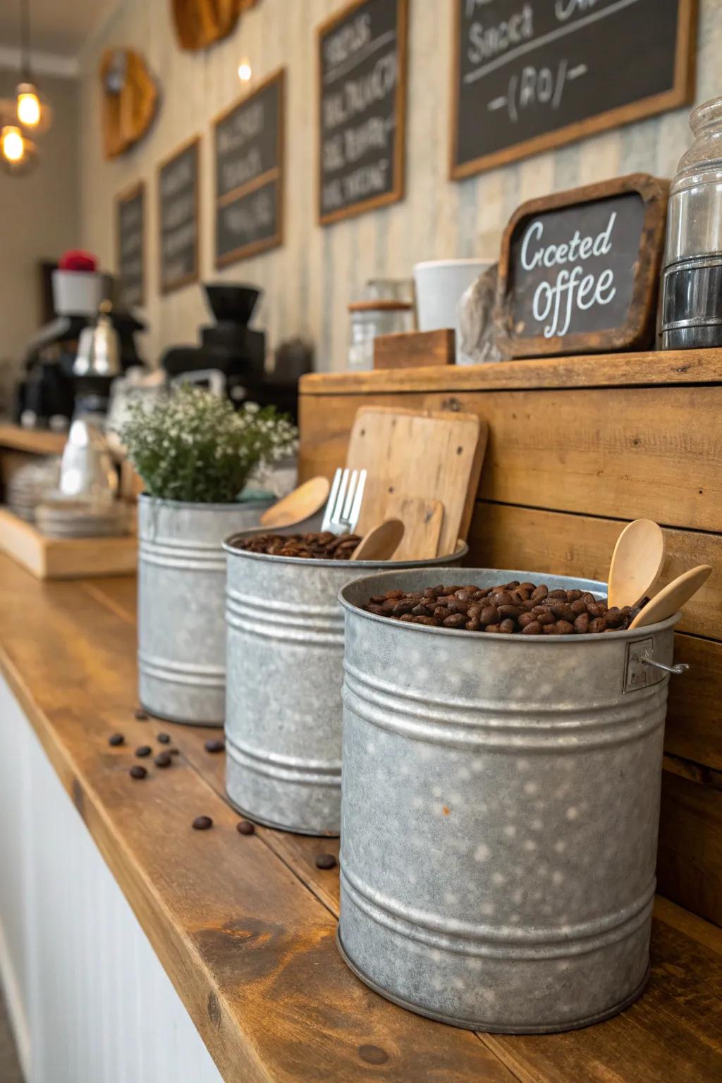 Weathered accents for a country vibe.