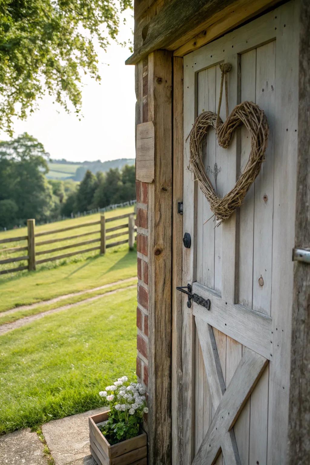 A natural branch heart for a hint of nature.