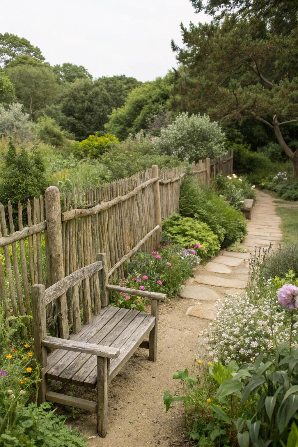 Authentic timber hues offer a rustic appeal that harmonizes with garden environments.