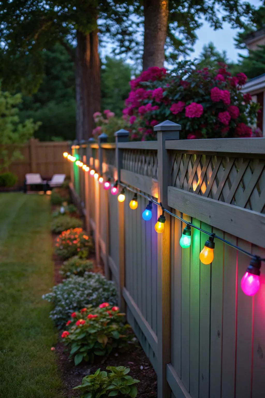 Colorful lights inject vitality into your outdoor space.
