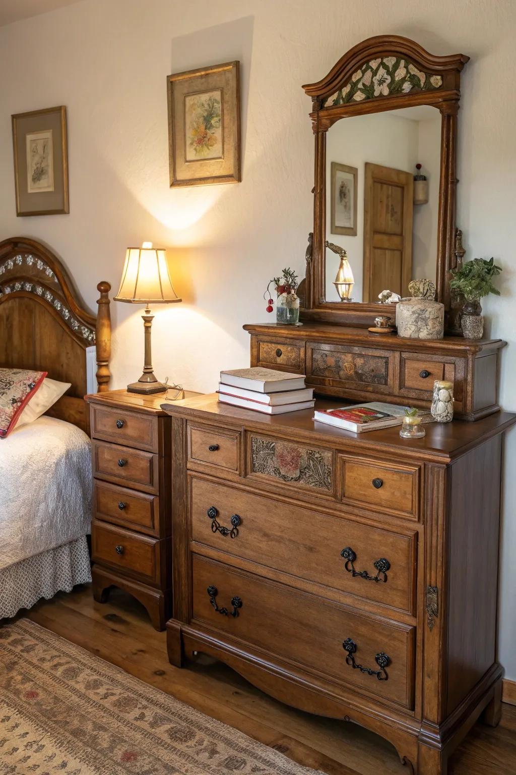 Classic furnishings impart depth and a sense of the past to your area.