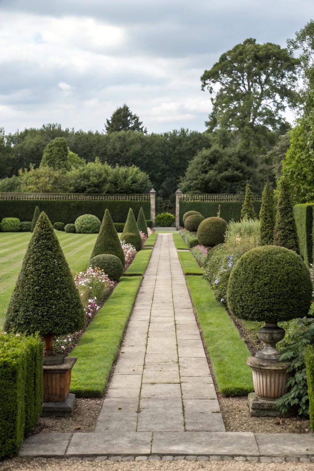 Symmetrical designs bring a sense of balance and sophistication to your garden.