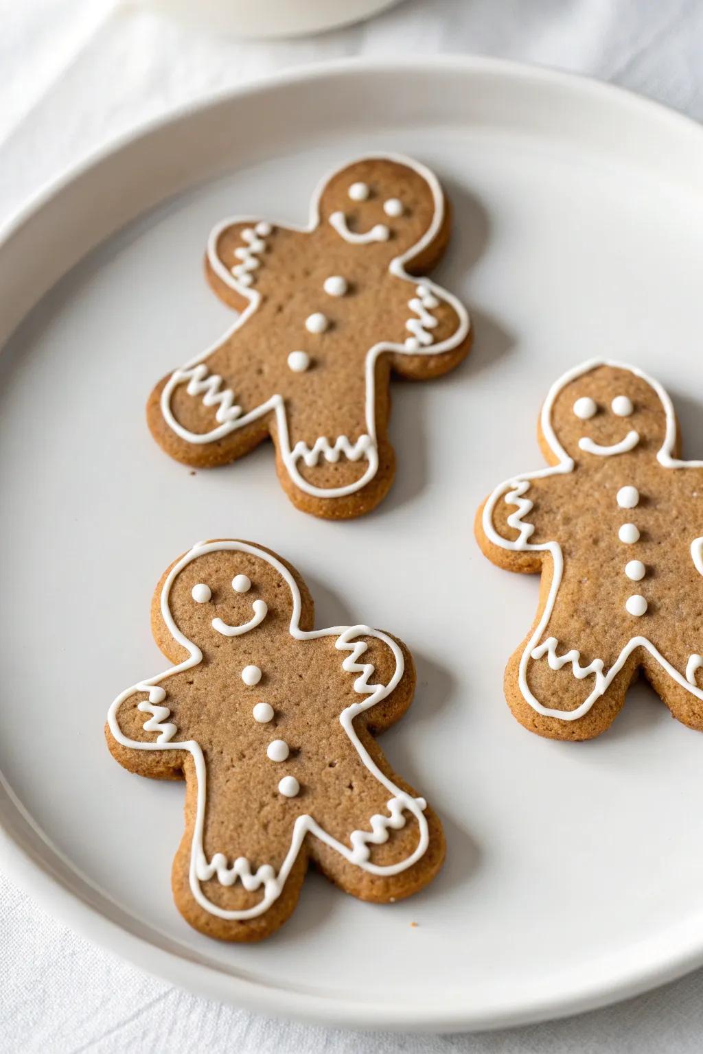 Elegant minimalist gingerbread characters let their inherent beauty shine.
