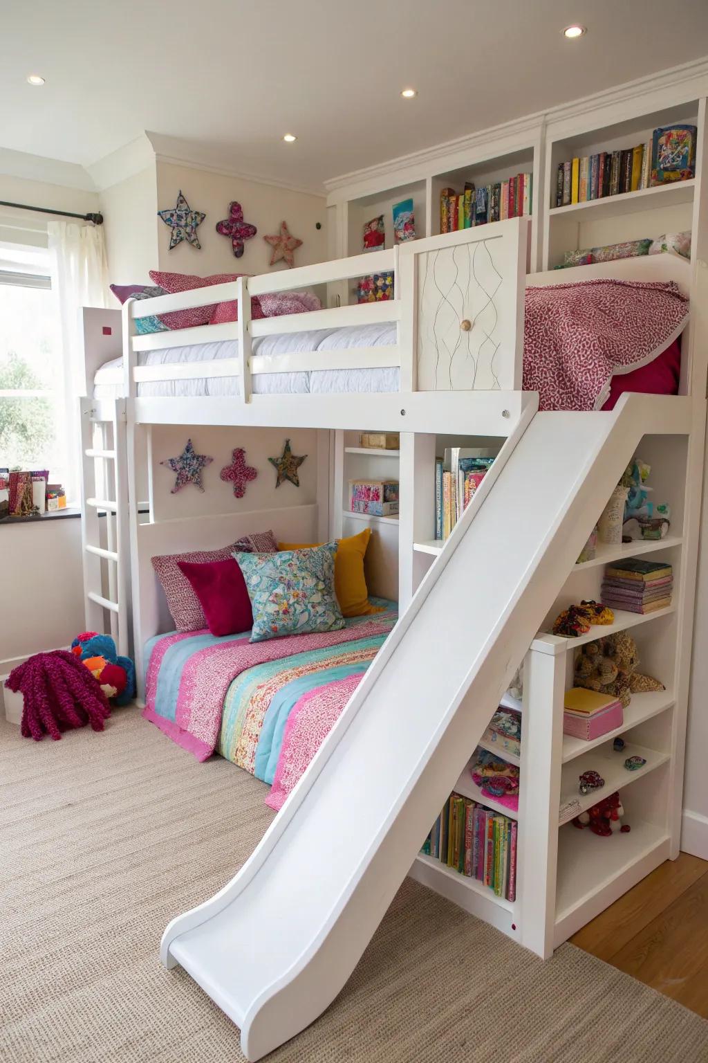 Incorporate a slide for an element of fun and excitement.