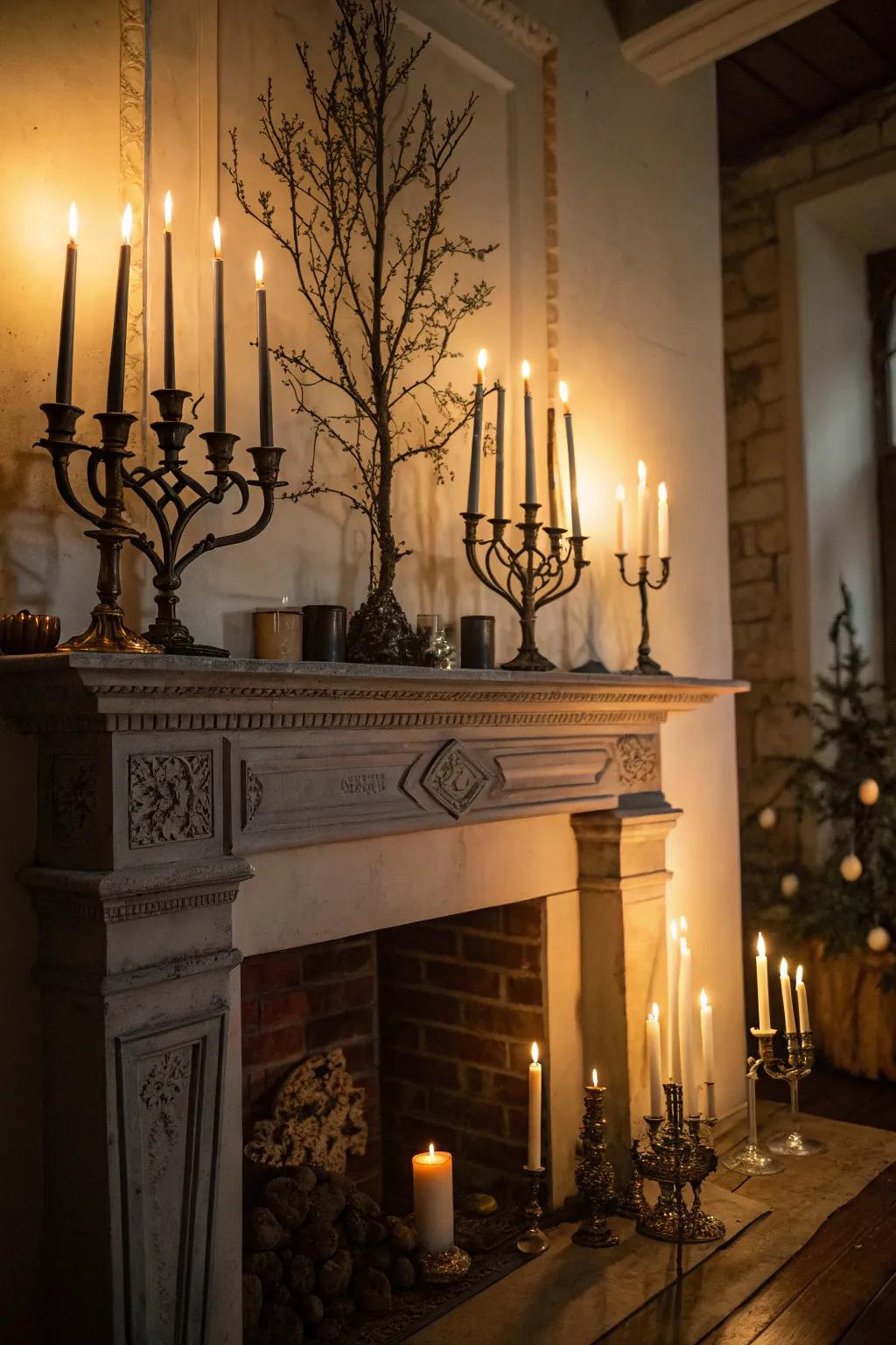 Lights create the perfect spooky atmosphere.