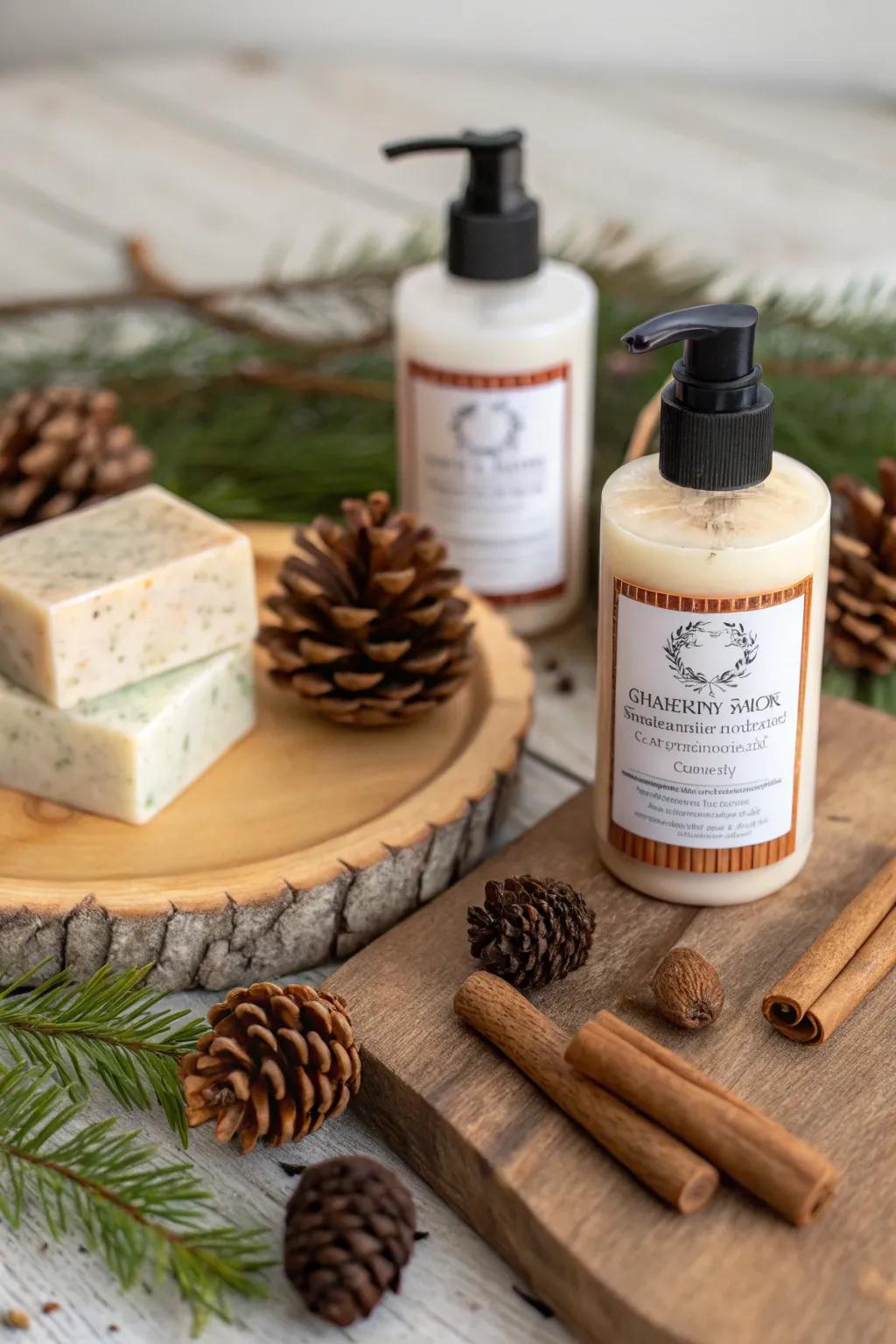 Festive-scented liquid soaps for a celebratory aroma