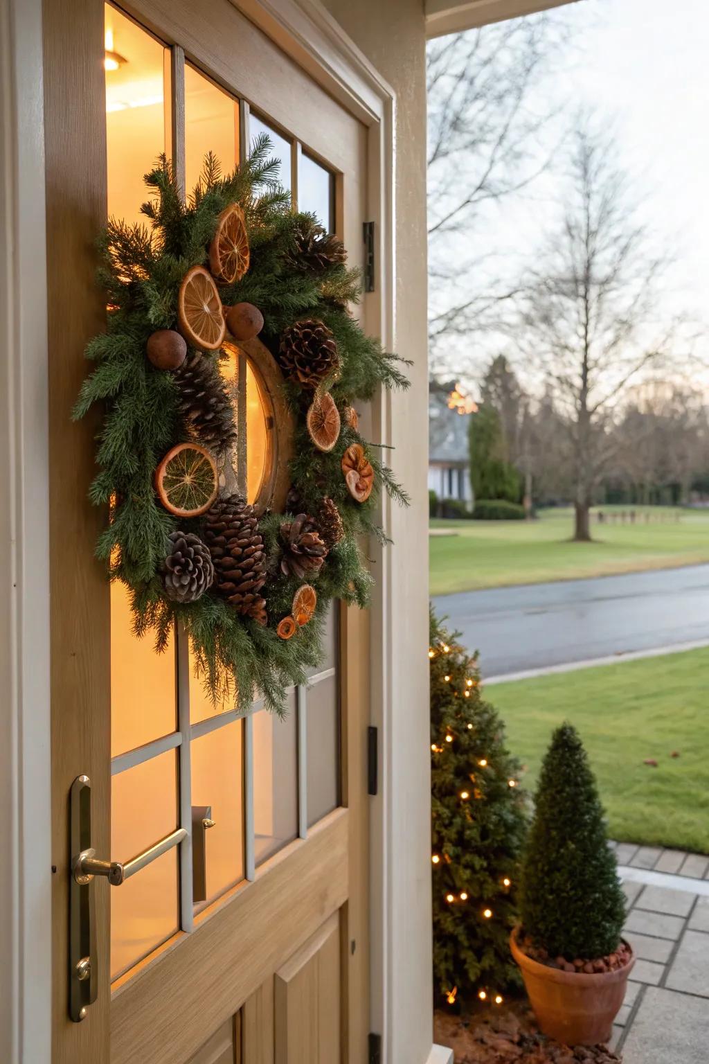 A hospitable holiday hanging decoration with a distinctive character.