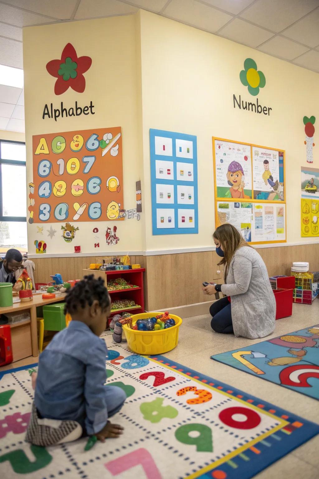 Instructive decor can enhance learning while adding aesthetic interest.