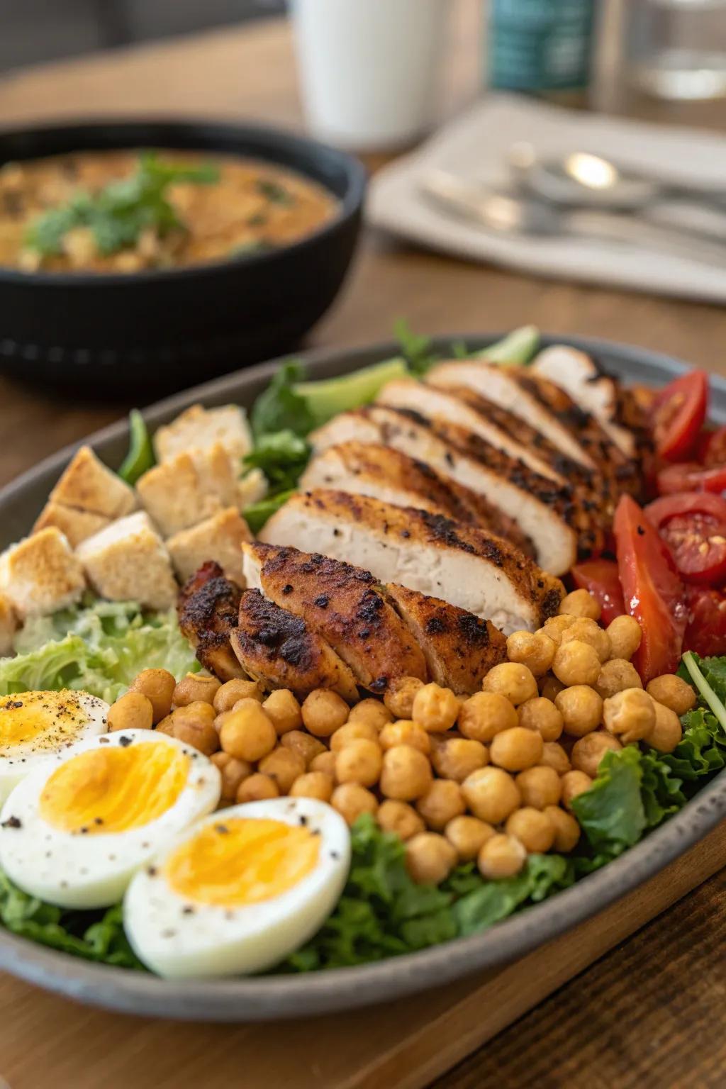 An assortment of proteins to fortify your salad.