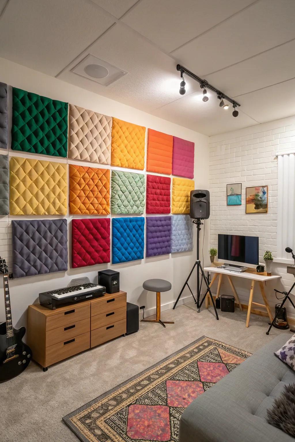 Soundproofing panels can be functional and fashionable.