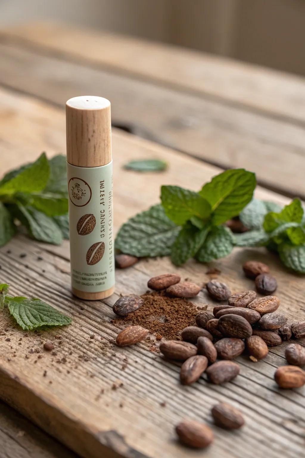 Treat your senses to the soothing mix of mint and chocolate with this handcrafted lip treatment.