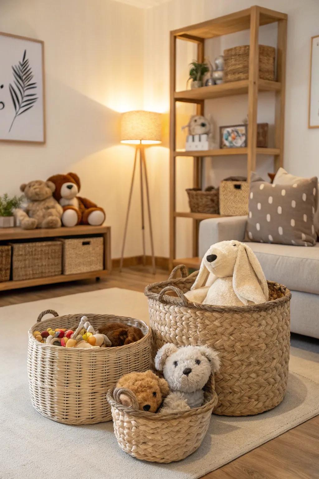 Containers offer a sophisticated and practical storage solution.