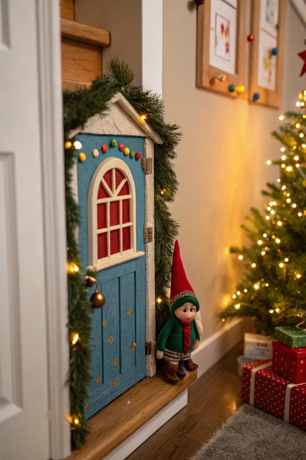 A magical tiny door welcomes the Holiday Helper back.