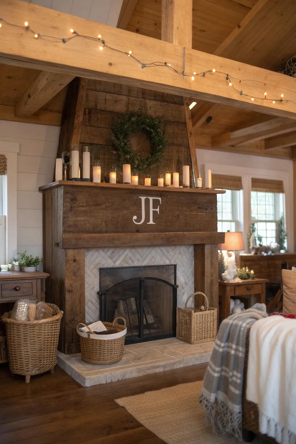 Bring country charm with large wooden initials.