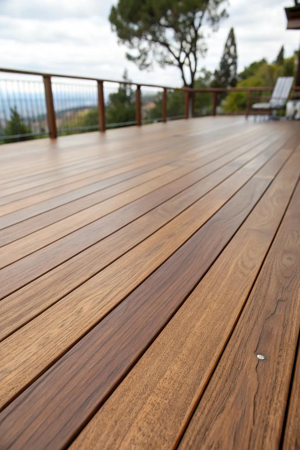 The natural allure of ironwood shines through with a clear sealant.