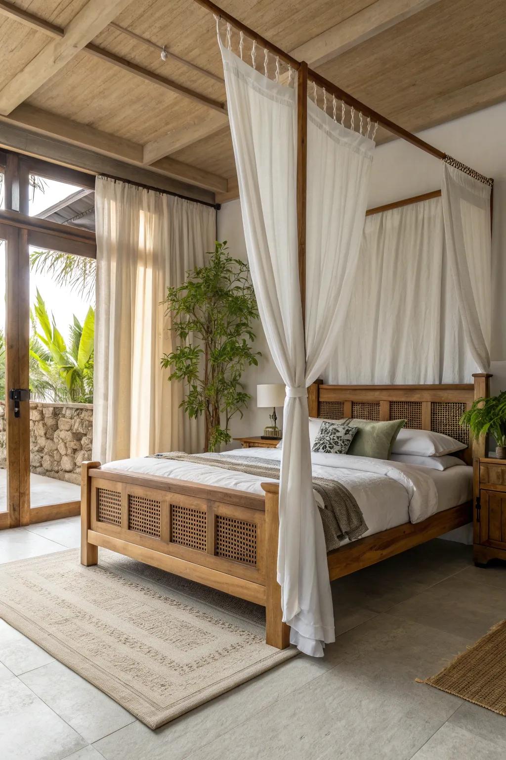 Authentic components deliver coziness and genuineness to this Japandi-inspired space.