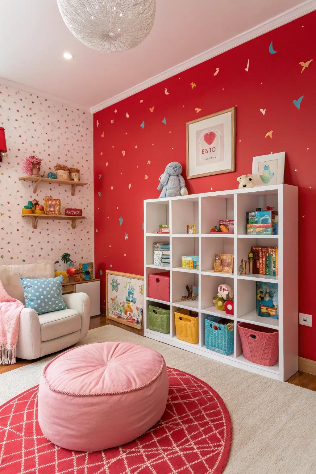 Statement walls make an impact and enhance the room's depth.