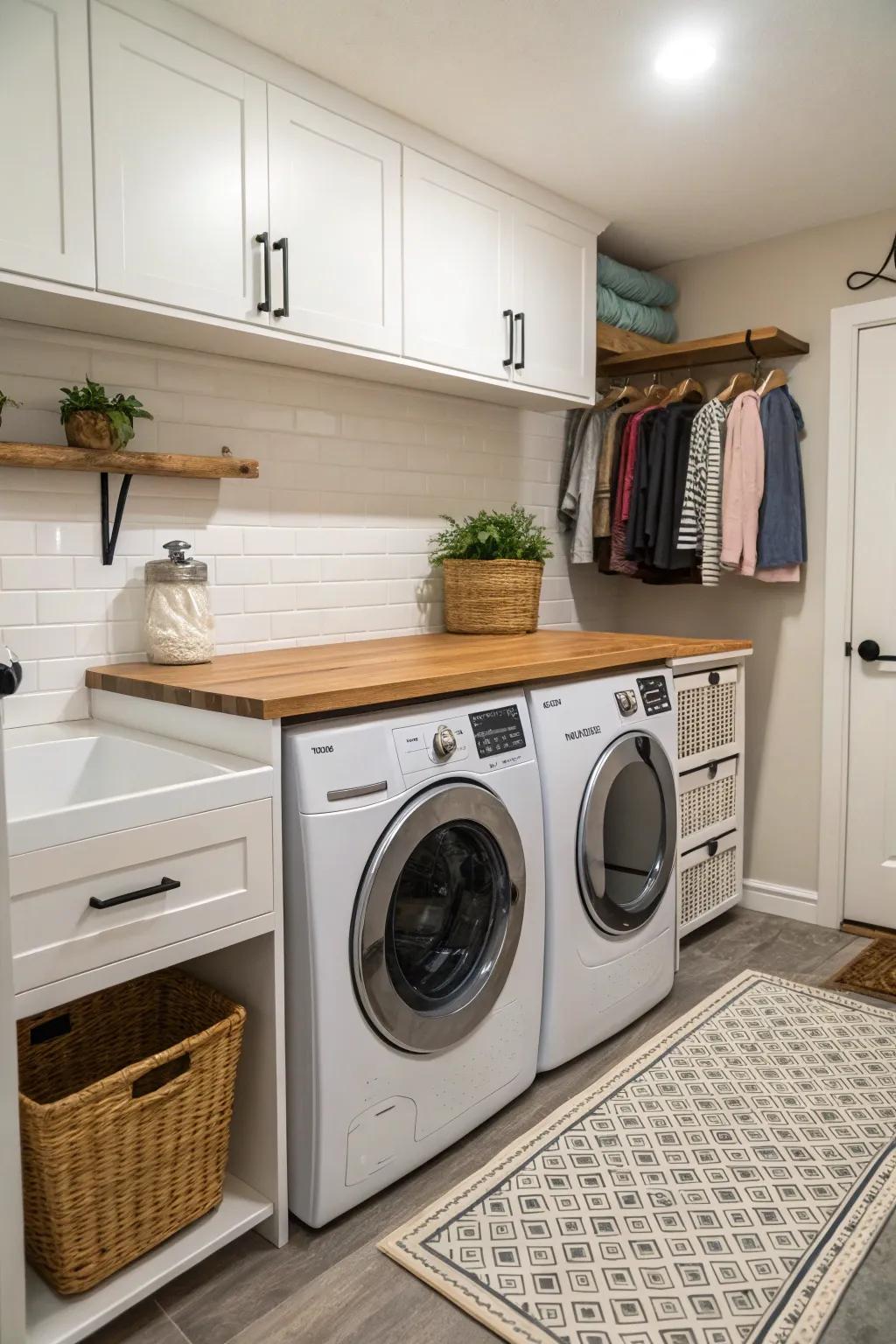 Optimize space with a practical counter surface.