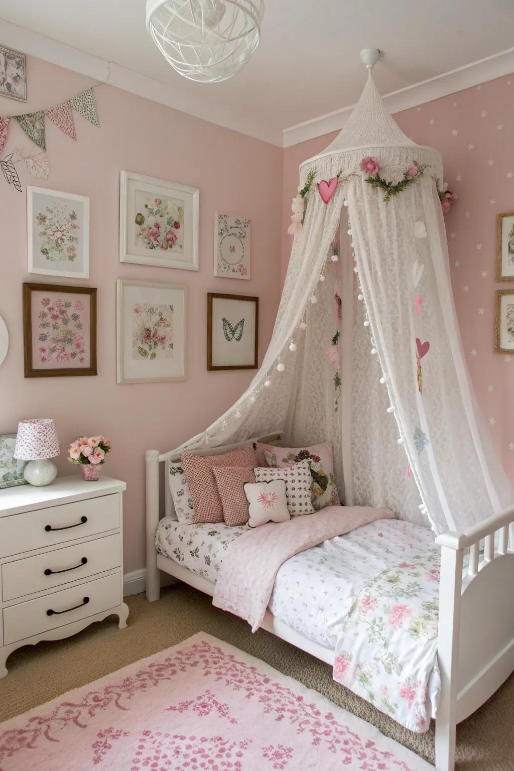 A gentle pink paradise great for a comfy and calm setting.