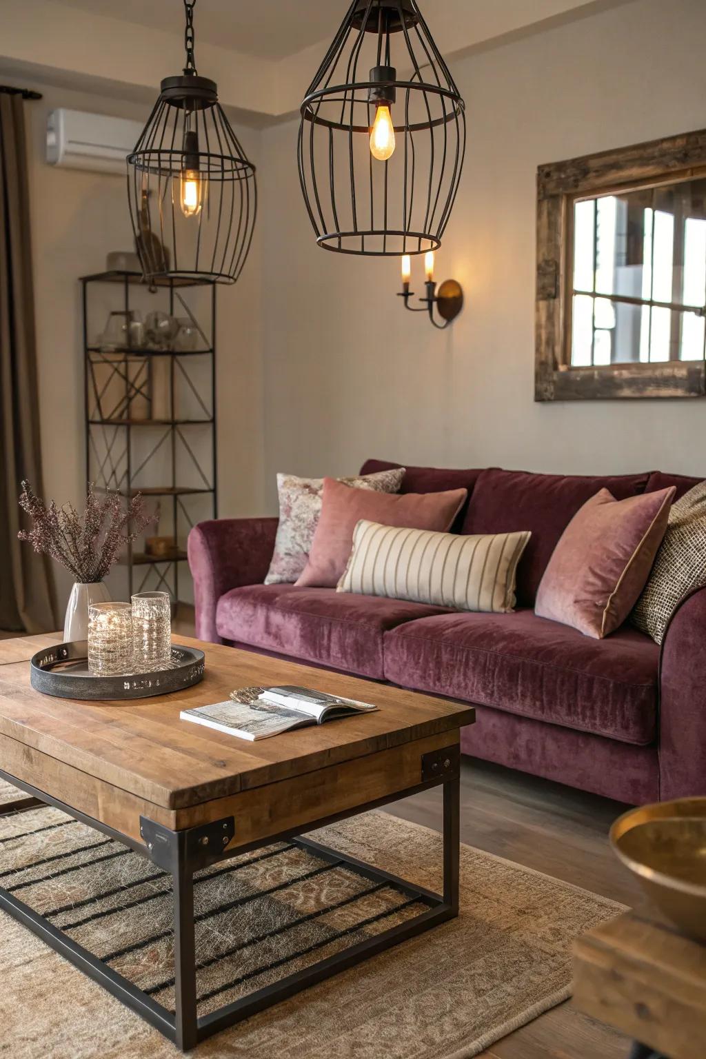 A combination of finishes improves the richness of your living room's visual appeal.