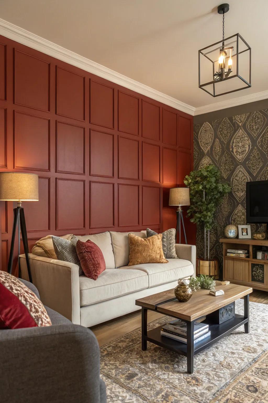 Make an impact with a captivating accent wall that adds definition to your area.