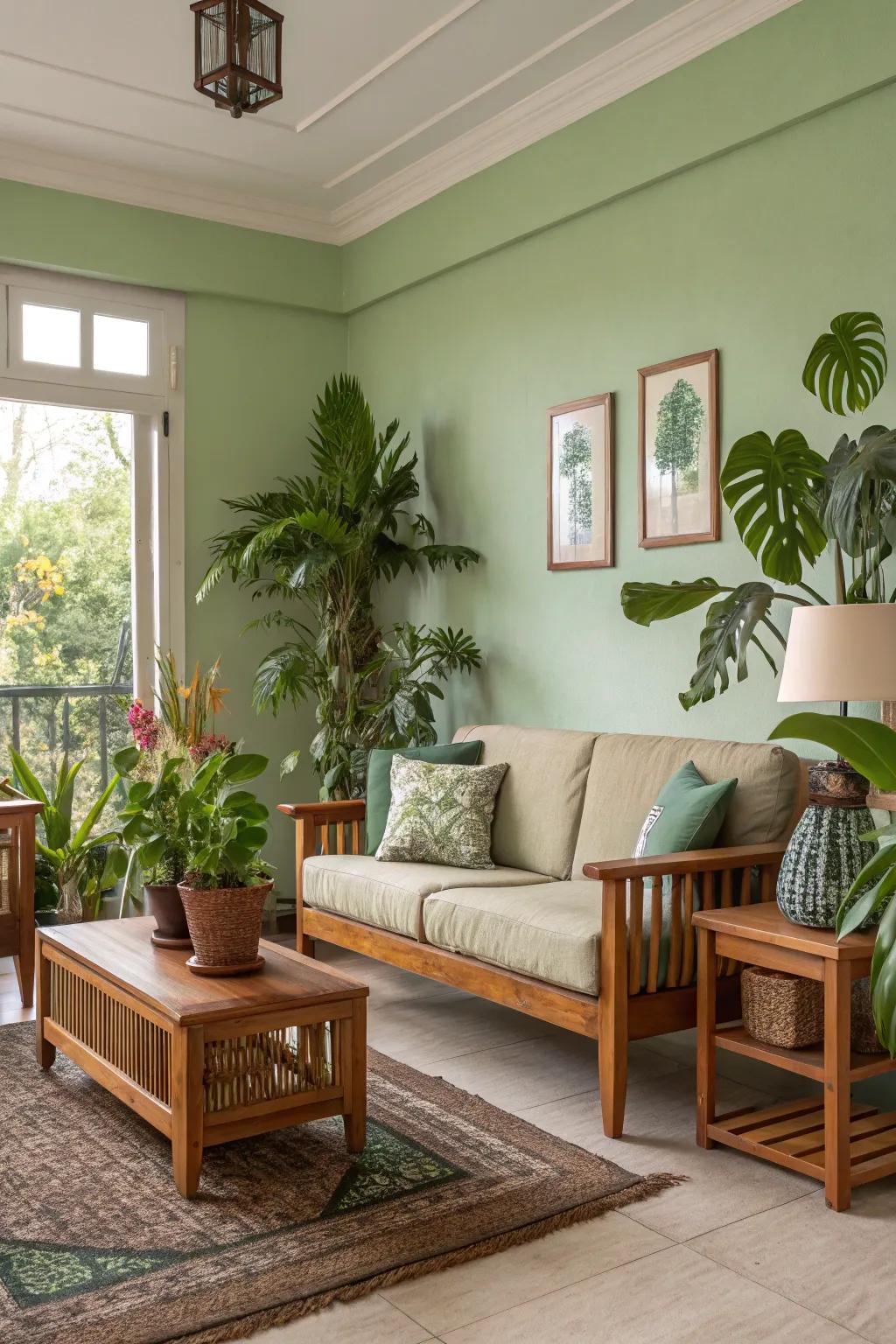 Natural greens cultivate a revitalizing and organic ambiance.