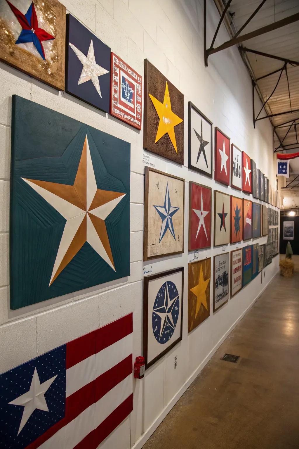 Lone Star wall art crafts a captivating center of attention.