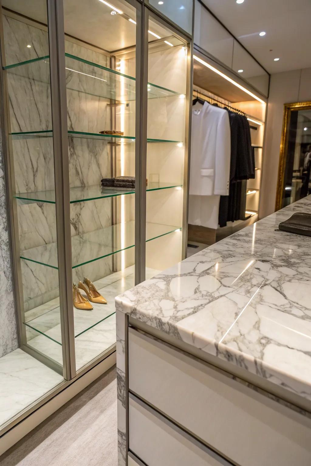 High-end materials define the tone for luxury.