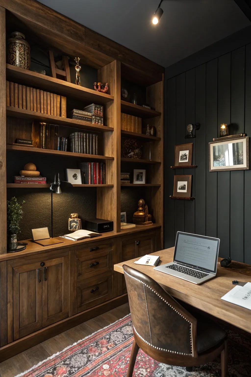 Timber accents add warmth and sophistication to the space.