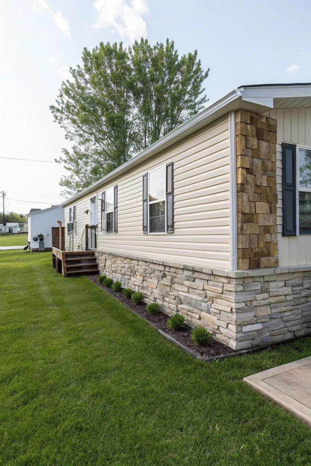 Bring in sophistication using stone veneer cladding.