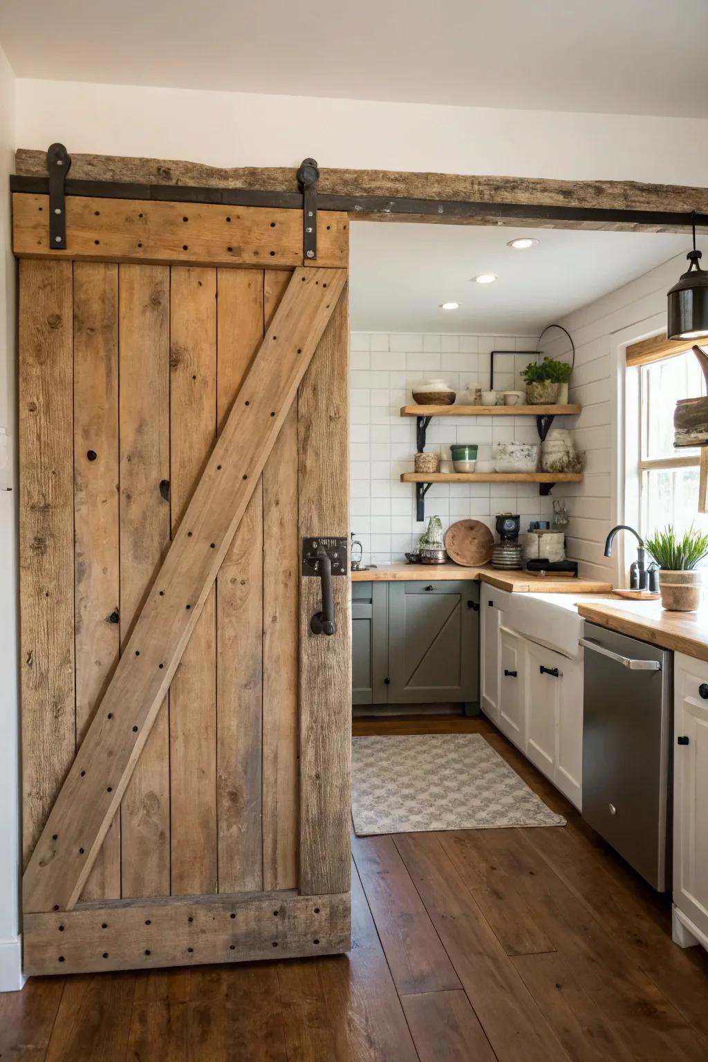 Reclaimed wood gives a warm, distinctive touch to contemporary interiors.