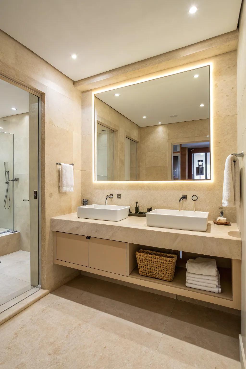 Mirrors reflect light and space.