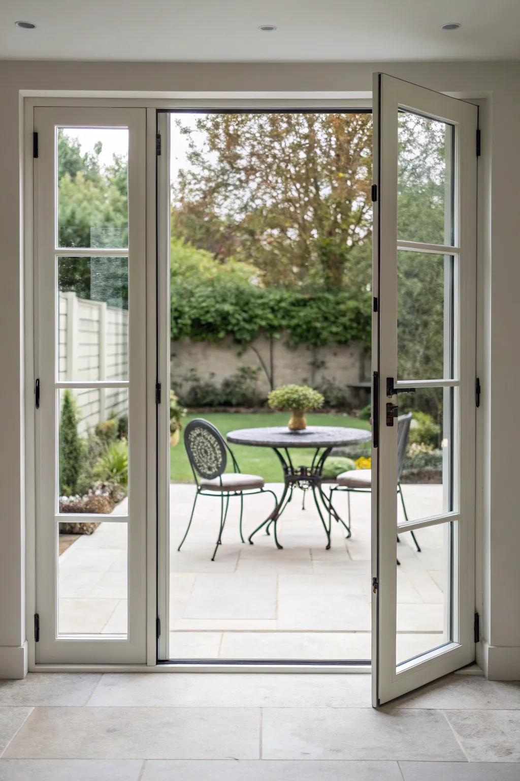 Thin-framed doors for an elegant, unobstructed vista.