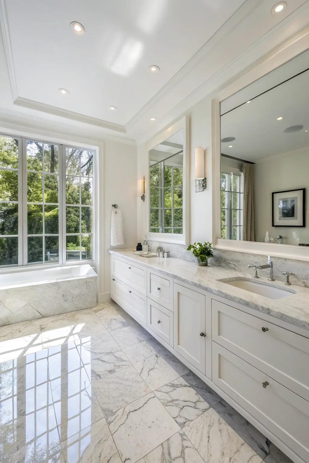 Natural stone enhances timeless elegance.