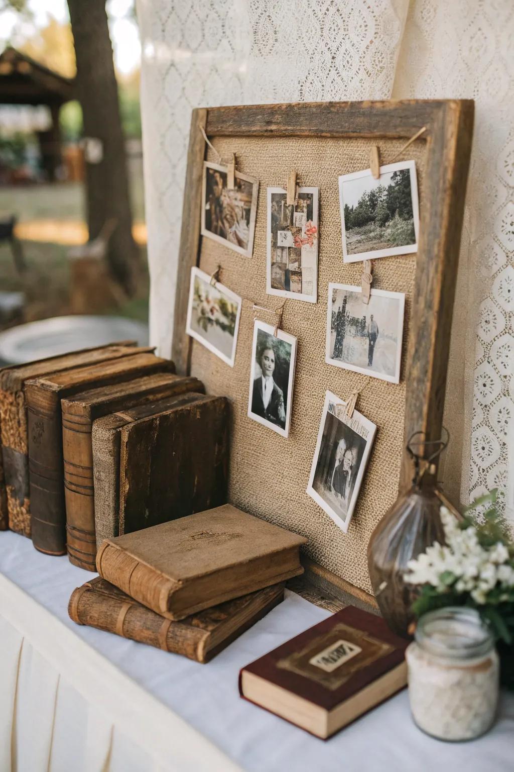 A rustic mood board showcasing inviting, textural elements.