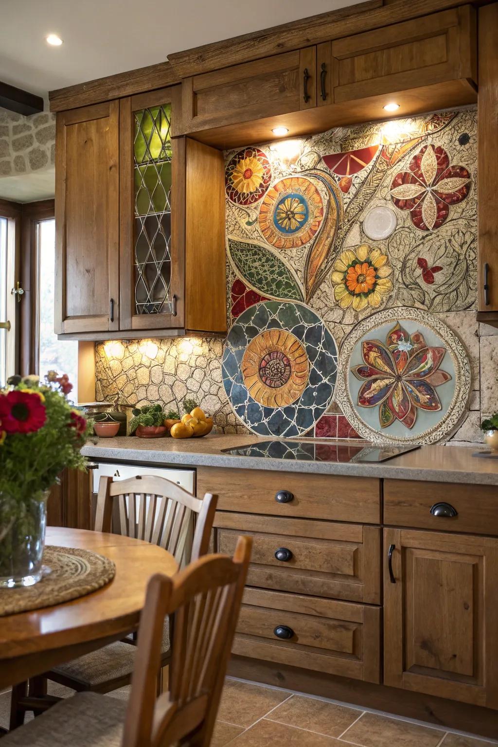 Porcelain mosaics ensure toughness and beauty within kitchens.