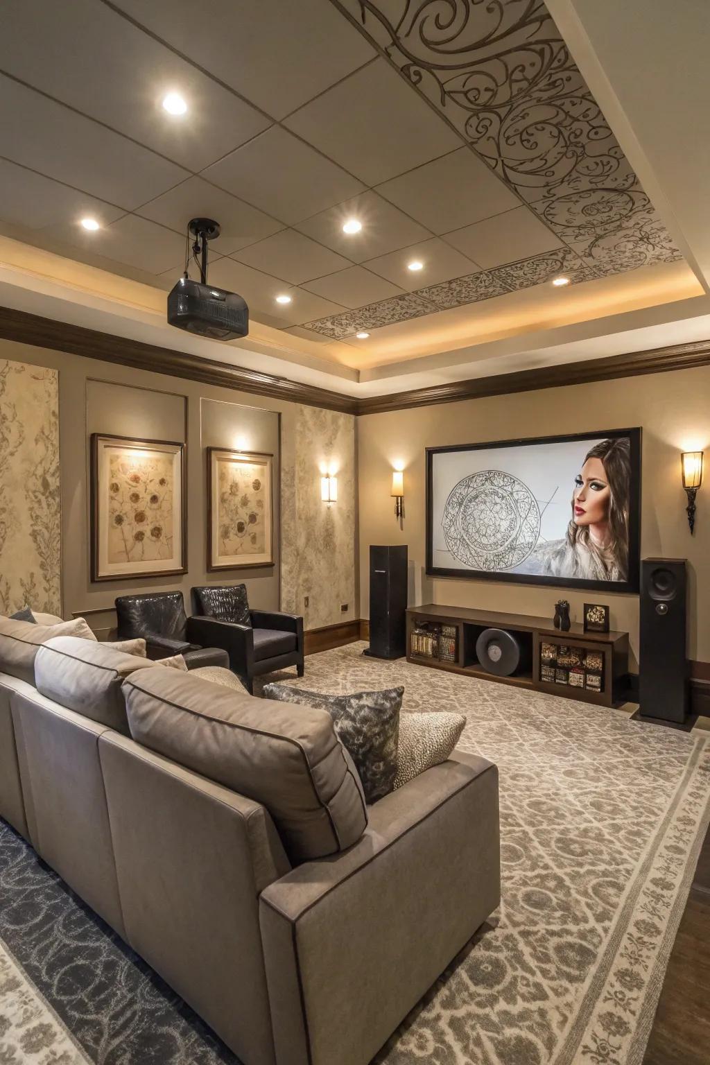 Use a high-end audio system to surround yourself with sound.
