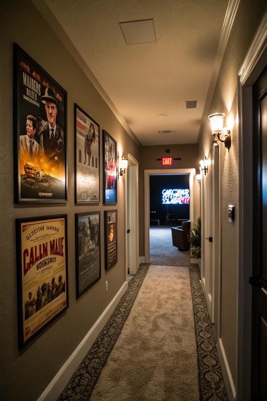 A grand entrance heightens the anticipation for movie night.