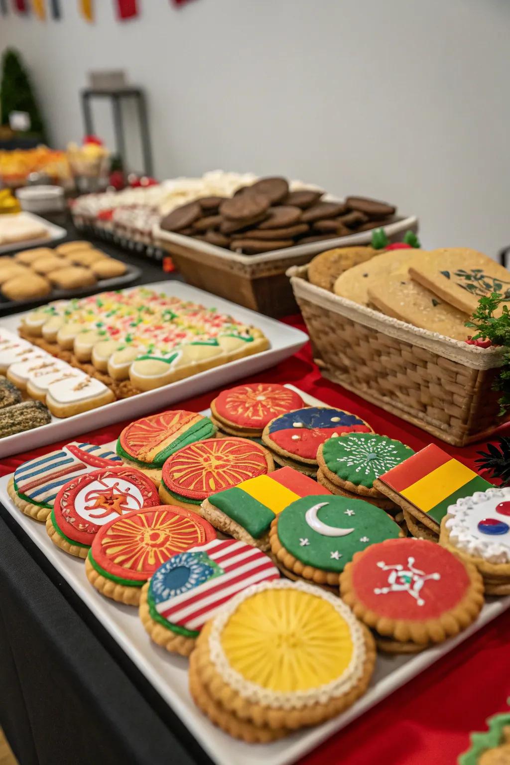 A tempting selection of cookies gathered from different corners of the globe.
