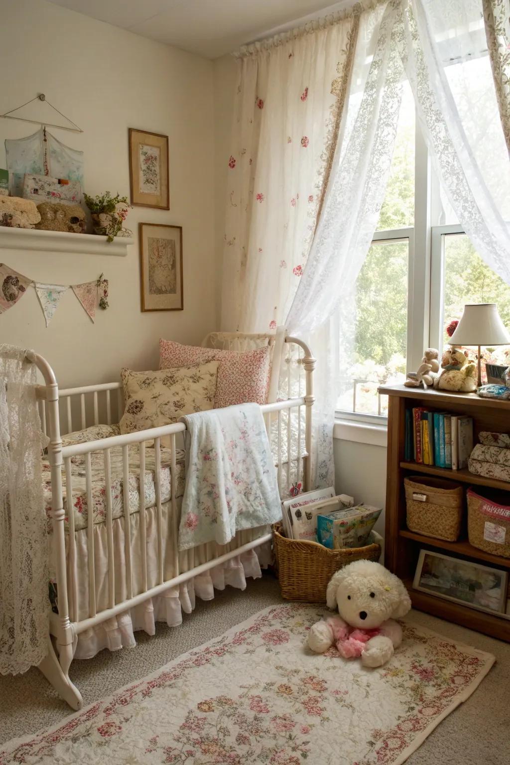 A nursery radiating timeless beauty with classic pieces.