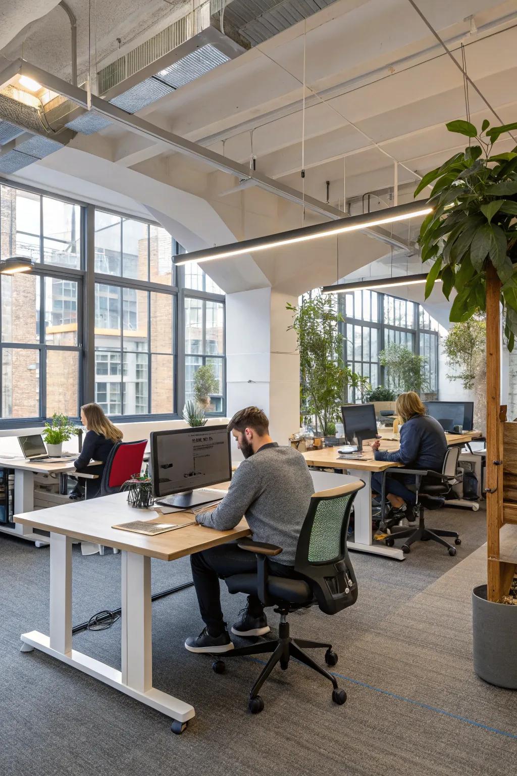 Dynamic working areas customized to meet your body's requirements.