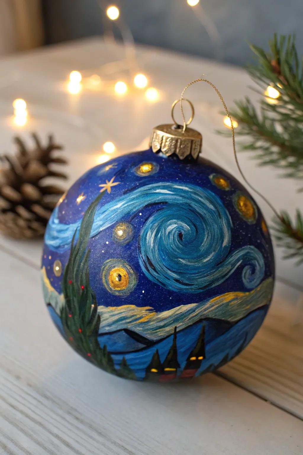 Bring the cosmos to your tree with a galaxy-themed ornament.