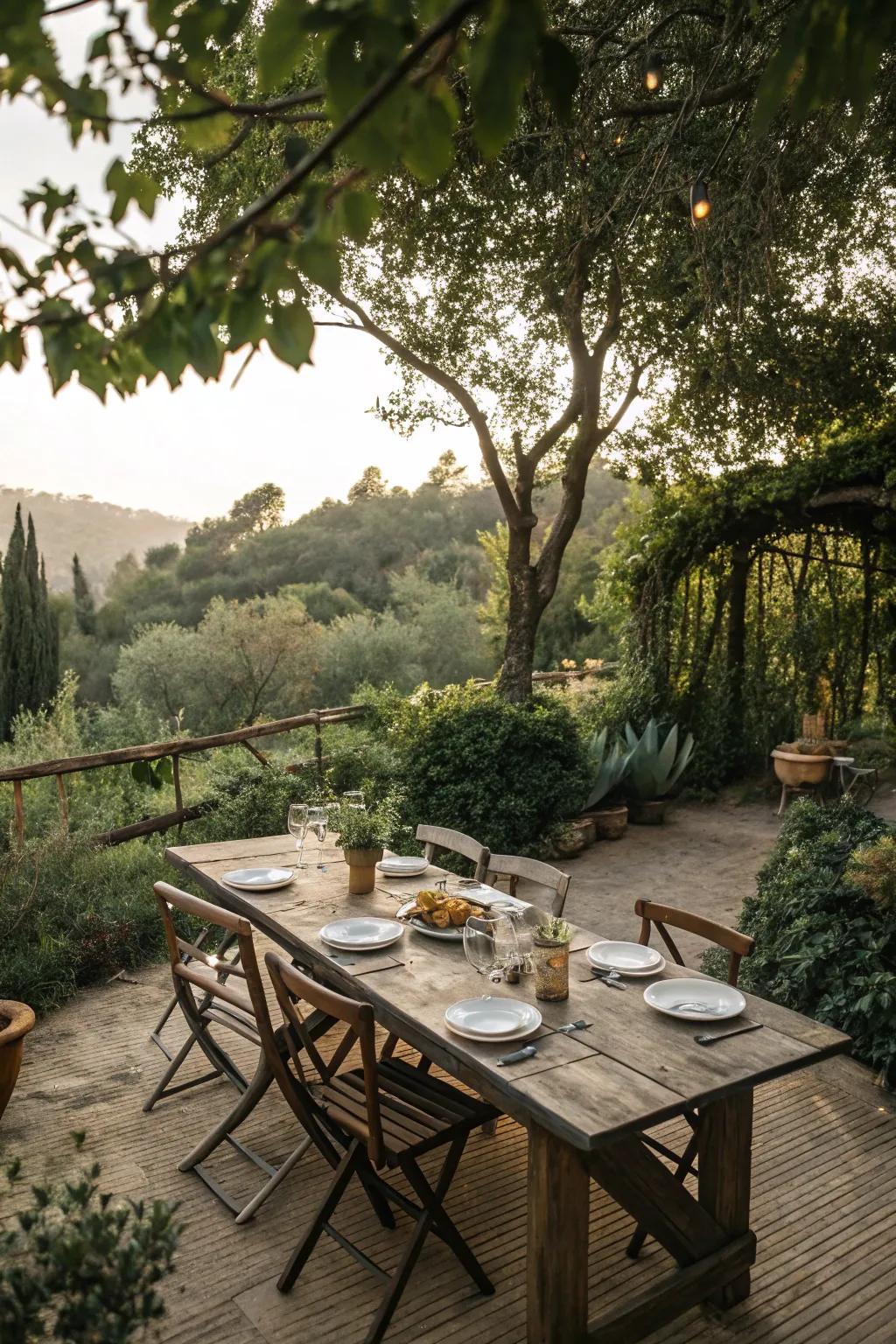 Enjoy open-air dining right by your grill.