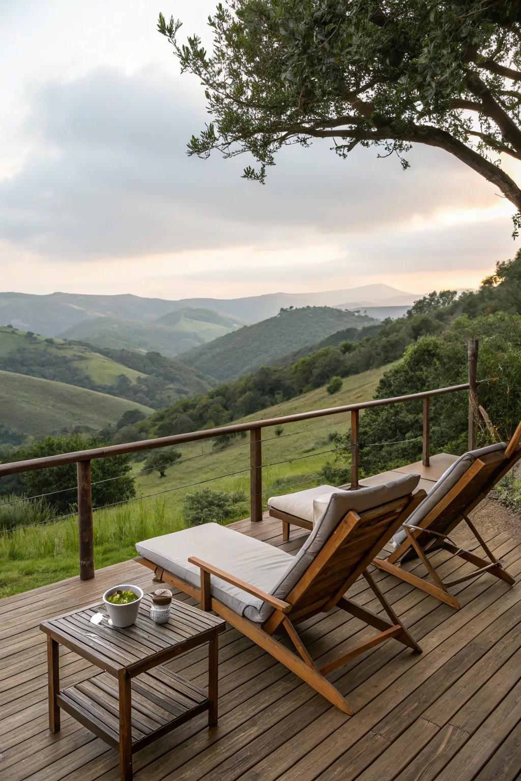 A deck with a view offers a perfect escape in your outdoor man cave.