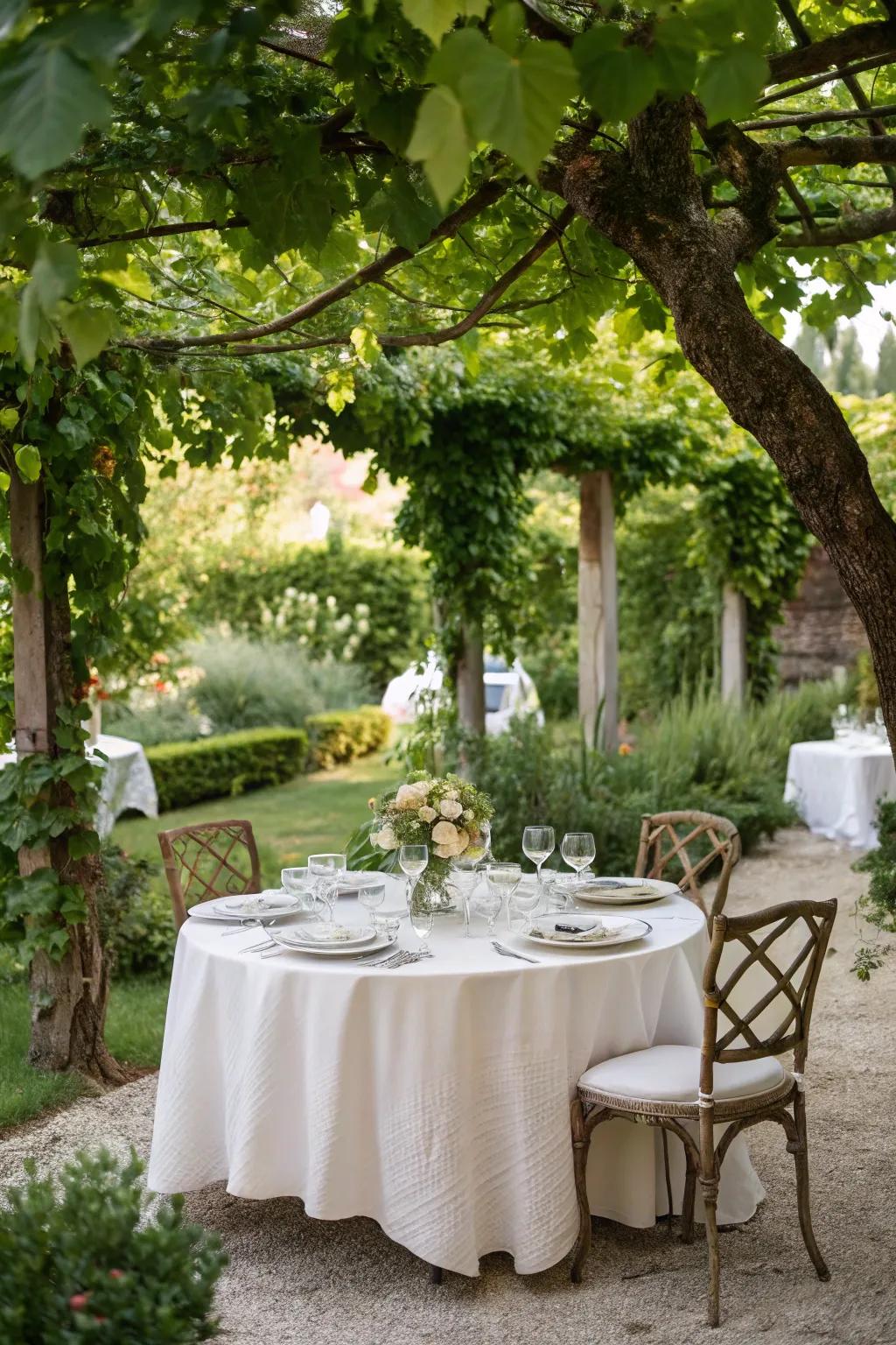 Partake in open-air meals within your personal dining corner.