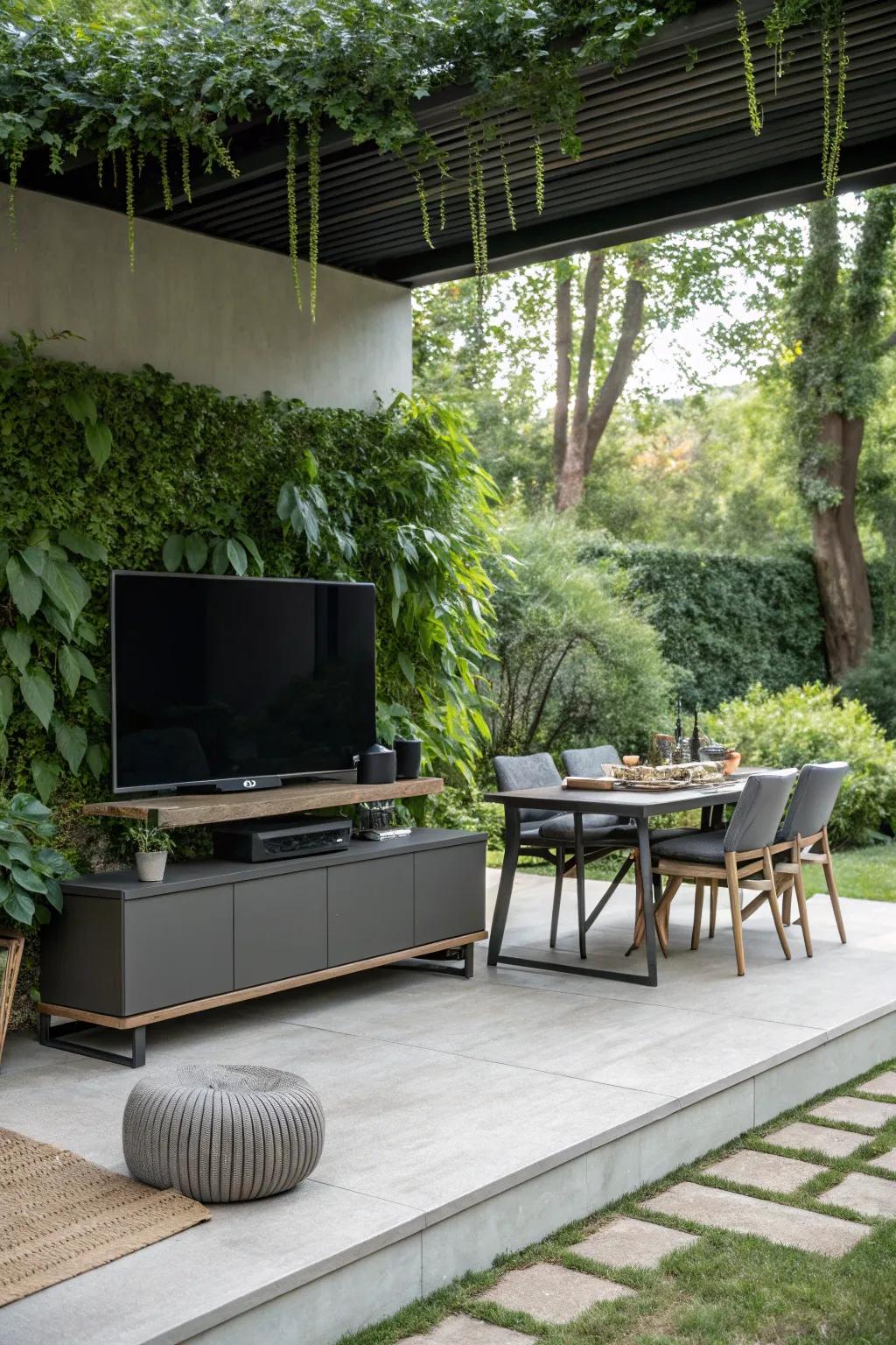 A patio paradise with seamless indoor-outdoor flow.