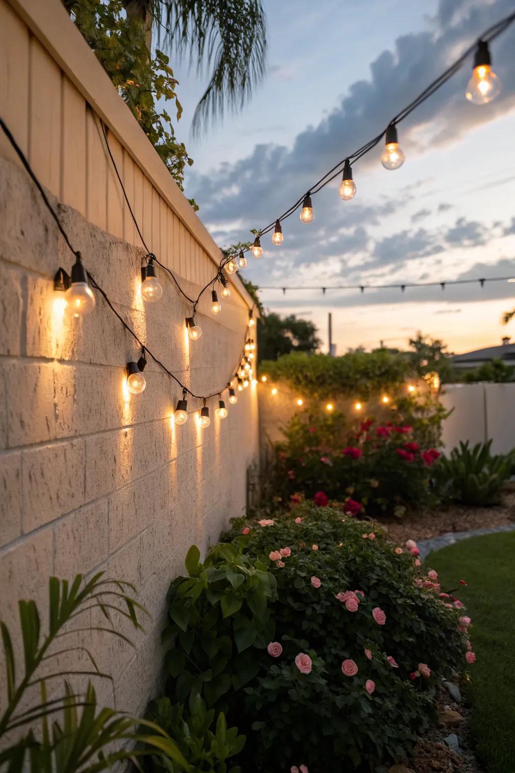 Fairy lights add a magical sparkle to your evenings.