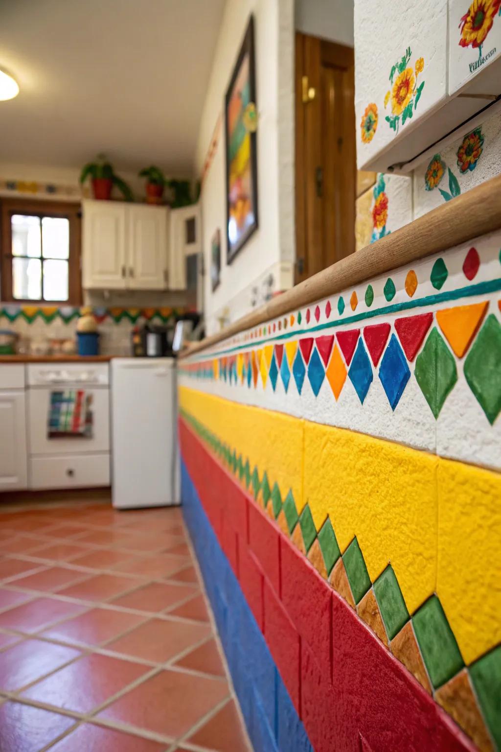 Introduce vibrancy with a colorful border palette.