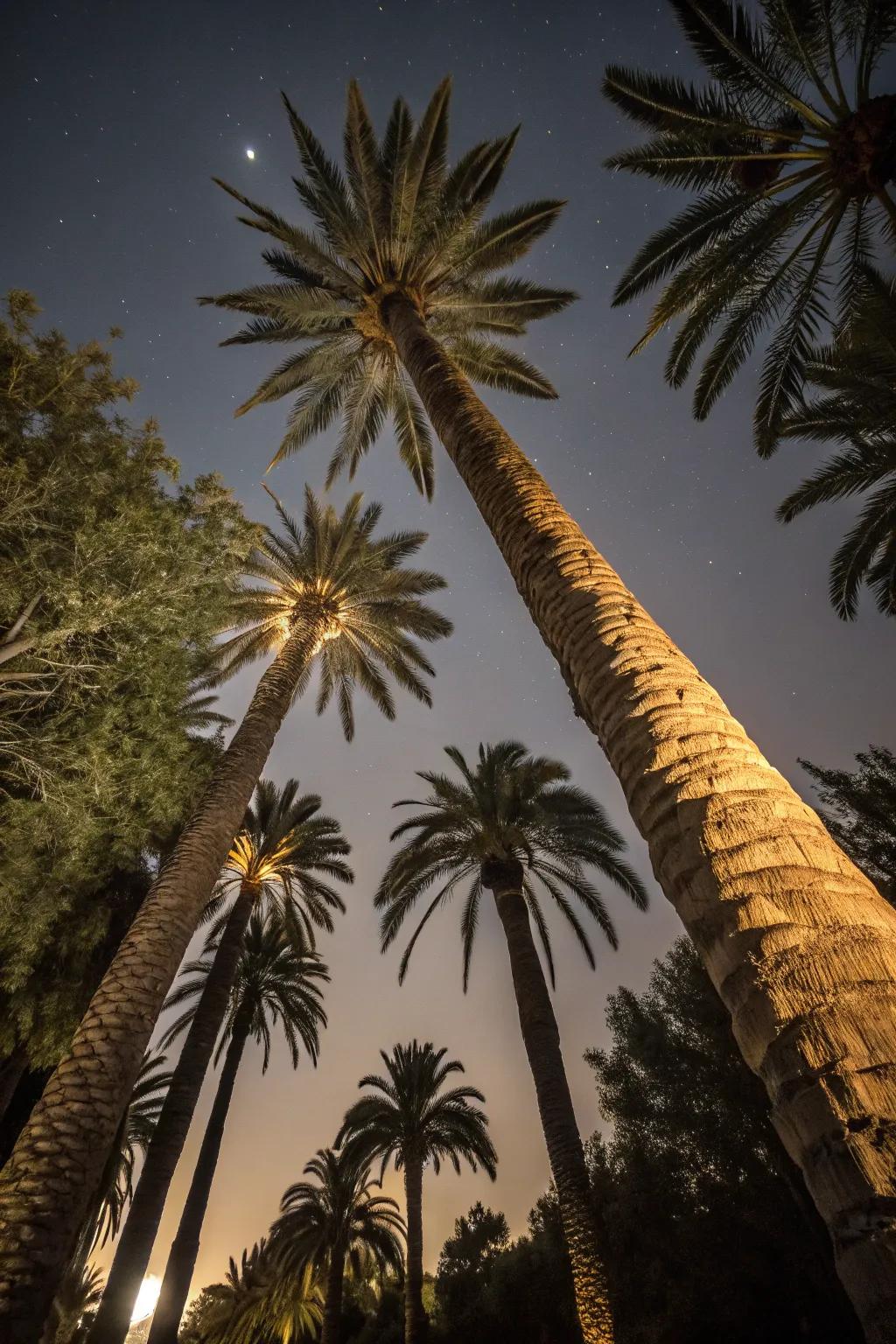Elevate your palm trees with dramatic up-lighting.