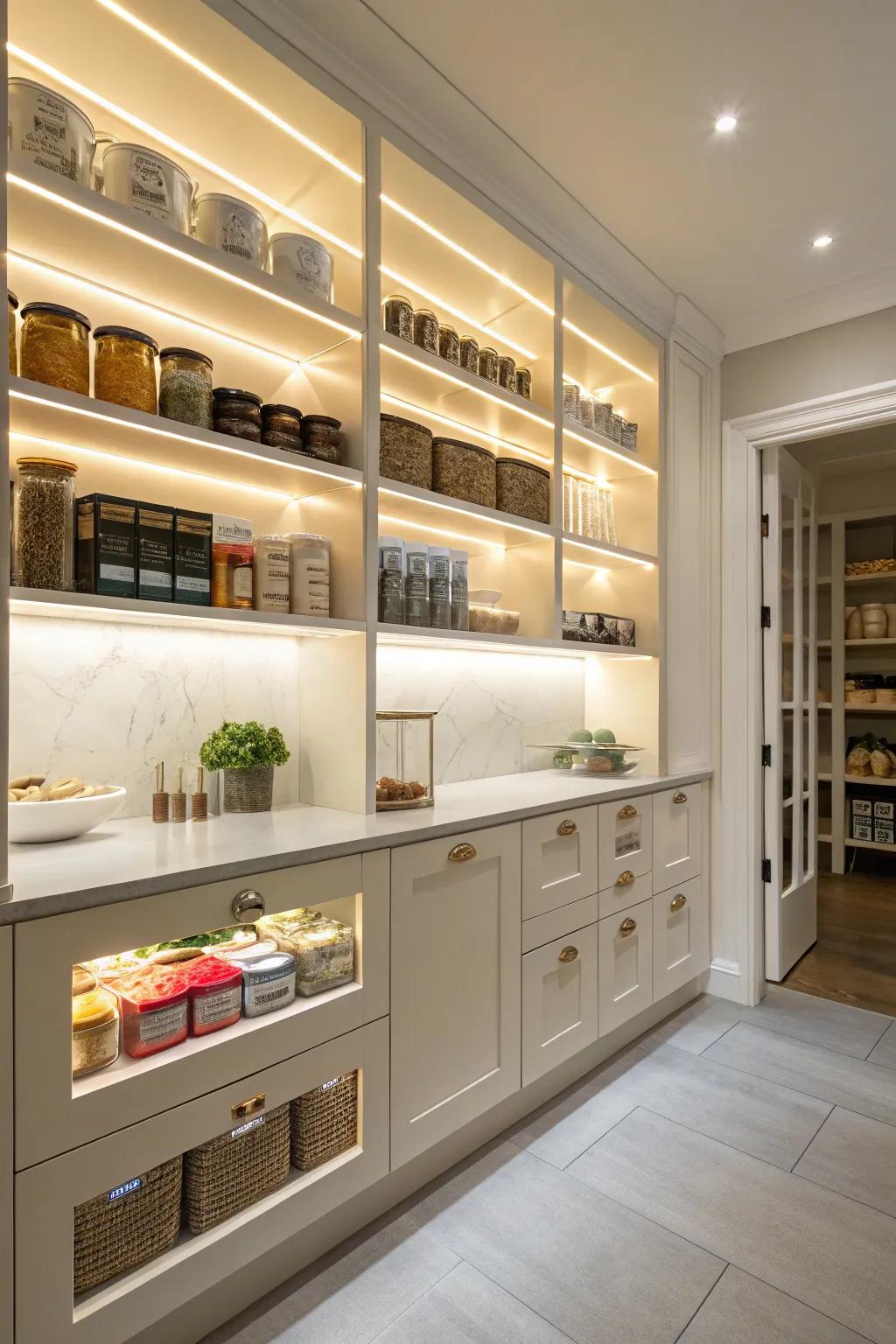 Great lighting can revolutionize your pantry experience.